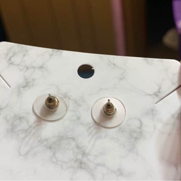 Chandelier Smoky Quartz Dangle Stud Back Earrings - Picture 3 of 4